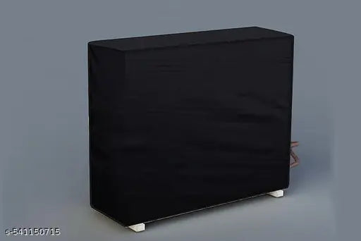 ac Cover Set of Indoor and Outdoor Unit for 2 ton Capacity Floral Pattern Black