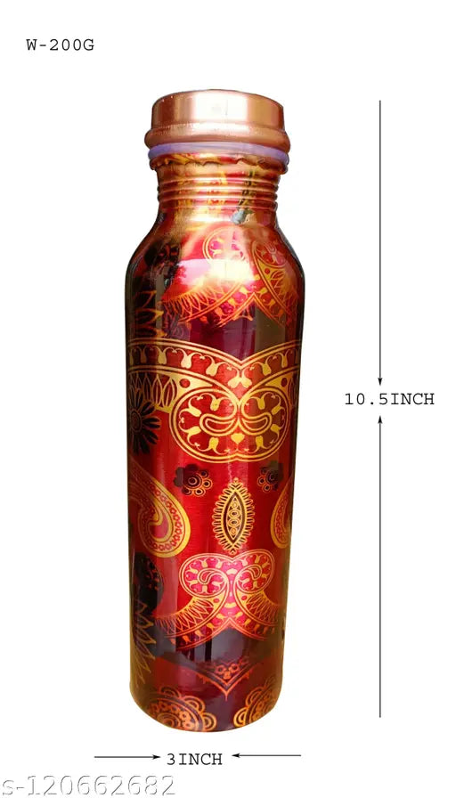 Craft World Copper Bottle,100% Pure Copper Bottle for Water 1250 ml Bottle  (H-10.5 Inch)