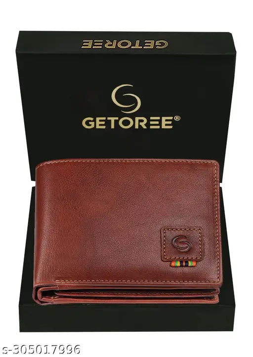 GETOREE Florence  RFID Blocking Leather Wallets for Men -TAN