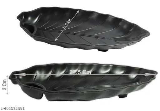 Serve Snacks in Style with our Sectioned Plastic Platter Set of 6 in Black Color- Perfect for Dinner Parties and Entertaining!