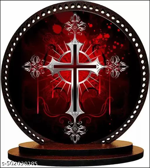 IdolCraft Jesus Christian Car Dashboard Idol 8 cm Automobile Showpiece (Wood, Multicolor)