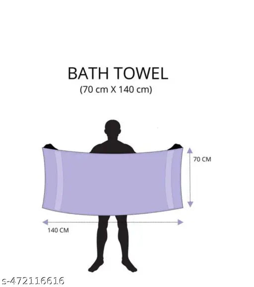 Cotton Bath Towel Soft And High Quality Towel For Multiple Uses 350 gsm 75*140 Cm Purple