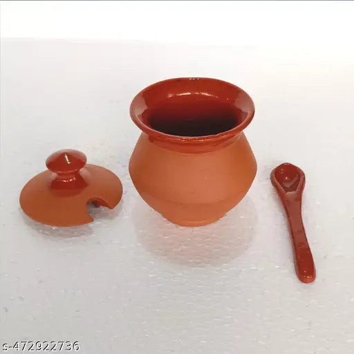 SimplyBuy Handmade Terracotta Clay Salt Pots - Eco-Friendly Traditional Pottery for Serving, Perfect for Kitchen & Dining.