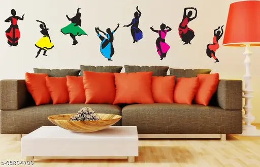 LANSTICK GIRLS BHARATHANATYA STEPS WALL STICKER
