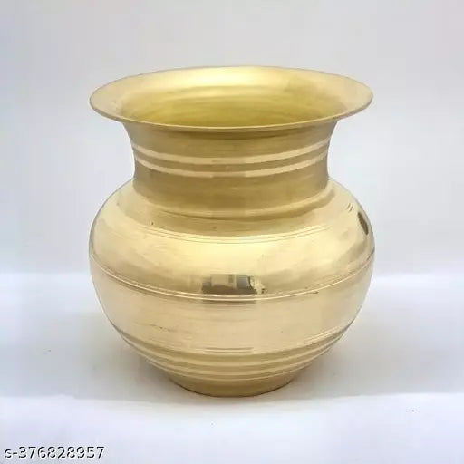 Divine Bazaar Brass kalash for Puja | Lutiya for Pooja Room Brass Kalash  (Height: 3.3 inch, Yellow)