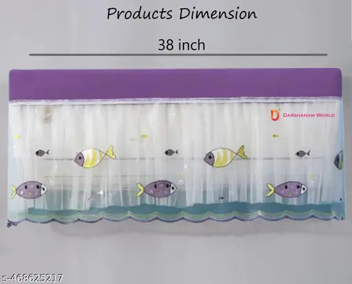 QUEDORIS Ac cover 1.5 Ton New Printed Air Conditioning Dust Cover Folding Designer Ac Cover for Indoor Split Ac (1.5 ton 97 x 31 x 21 .5cm