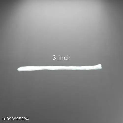 Mahadeva Long Cotton Wicks for Puja - Regular White 1100 Pcs