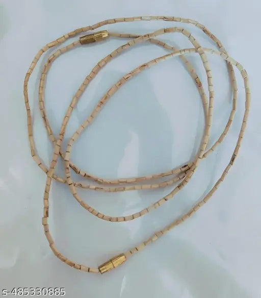 Round Tulsi Bead Mala Single Layer Kanthi Mala Holy Basil Rosary Mala for Pooja, Chanting or Wearing Prayer Beads Japamala for Neck/Hand for Men and Women