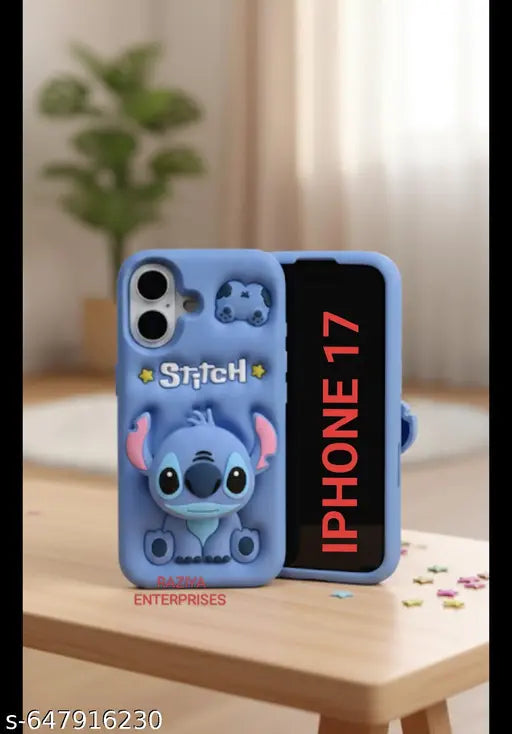 (Catchy & Trendy): Disney's Lilo & Stitch Theme 3D Protective Rubber Case | Trendy Fancy Phone Cover for Girls  iPhone 17 ab