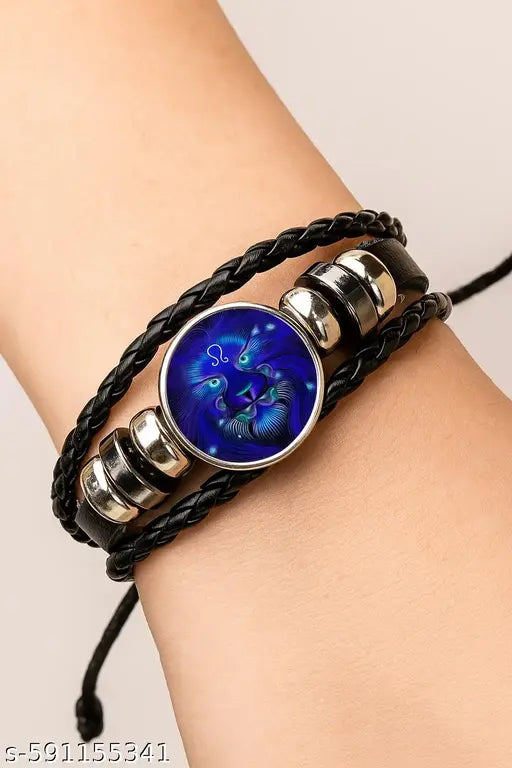 Leo Zodiac Sign Bracelet for Men & Women | Astrology Lucky Charm Bracelet | Horoscope Jewelry (Pack of 1)