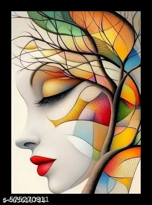 Girl art theme painting for wall decoration (10x14 INCH)