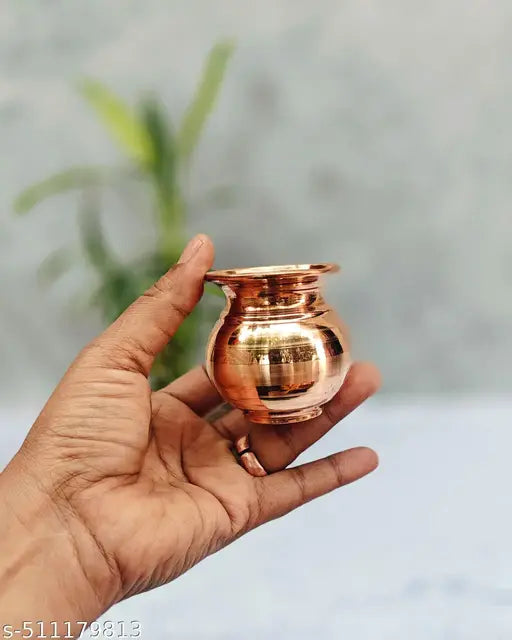 SHINDE EXPORTS small size copper tamba lota kalash for puja drinking water pooja