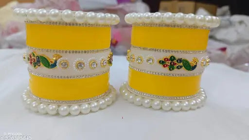 Bangles Yello Bridal Chooda Set for Bridal and Women