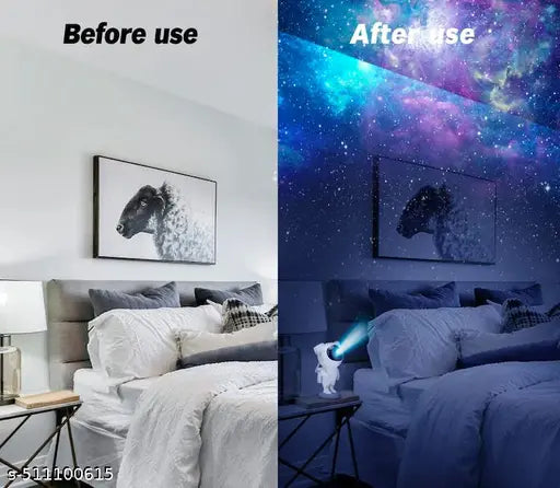 Astronaut Galaxy Projector with Remote Control - 360° Adjustable Timer Kids Astronaut Nebula Night Light, for Gifts,Baby Adults Bedroom, Gaming Room, Home and Party (Corded Electric)