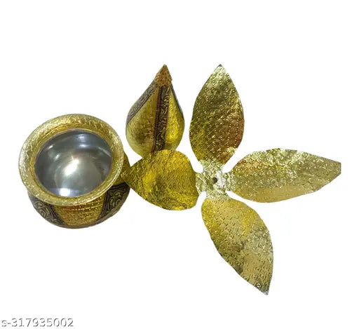 Meenakari Kalash Set For Home Decor For Pooja Kalash In Temple God Prayer And Also Wedding Pooja/Aluminum Meenakari Work Lota Kalash Set