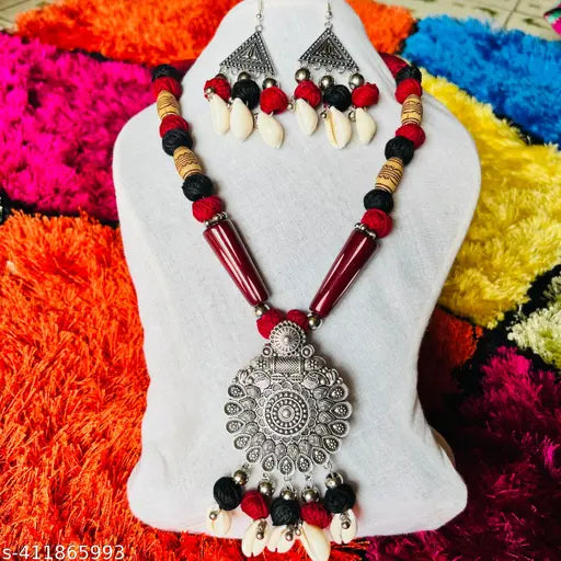 Original sea shell necklace earrings set