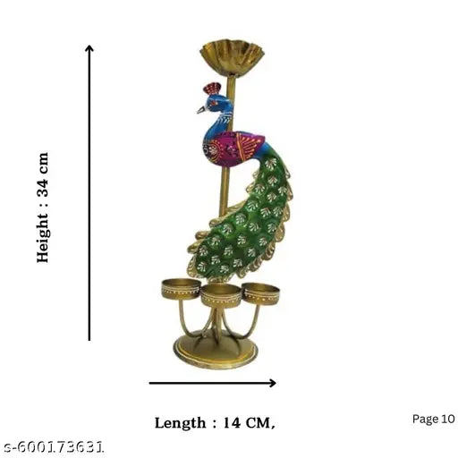 Peacock Tea Light Holder for Home Decoration