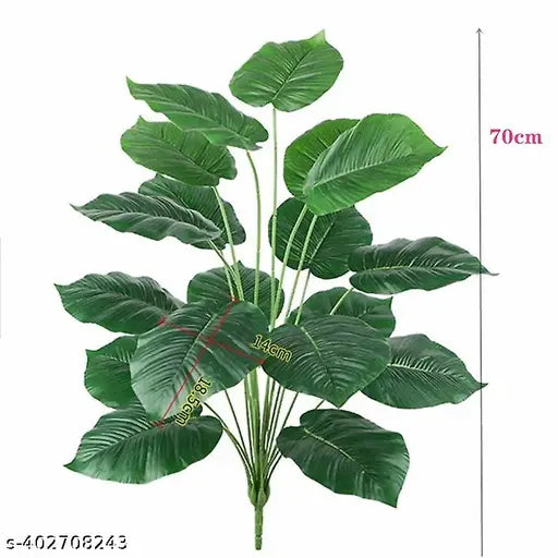 Naira Creation Artificial fake trees Maniplant Palm Plant 12 Leeves Without Pot ( 45cm.) Home Decoration for living room items for Bedroom decor, balcony Decoration Office Decoration Items