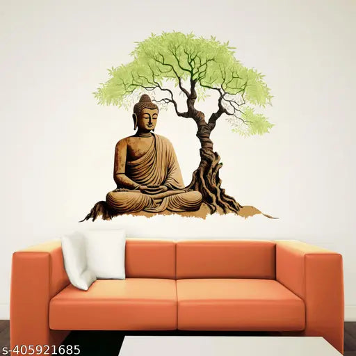 Tree with Buddha wall sticker for Home Décor