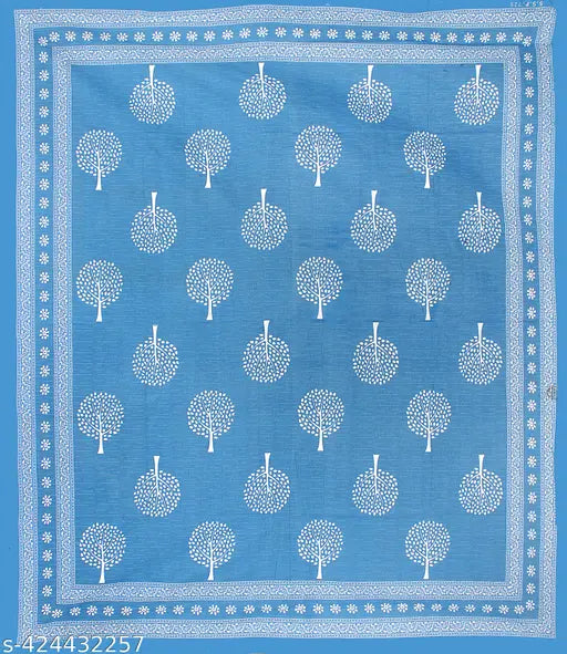 S.v cotton double bedsheet with jaipuri printed cotton bedsheet 90×100