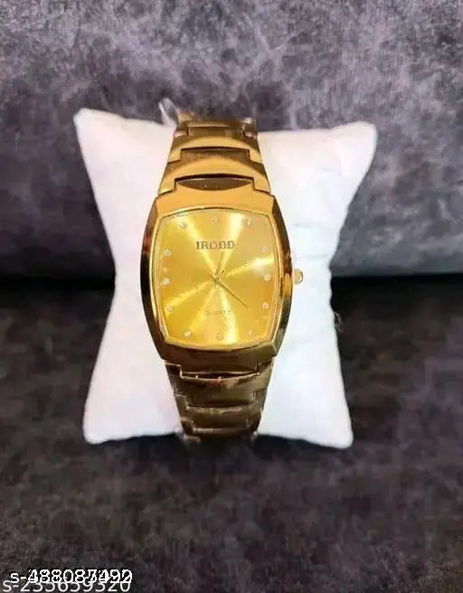 New Golden Stone Studded Sekou Wrist Watch For Men & Women Analog Watches