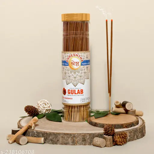 SHRESHTHA PREMIUM ROSE SANDAL MOGRA KASTURI INCENCE STICK AGARBATTI (4X100G) 400G