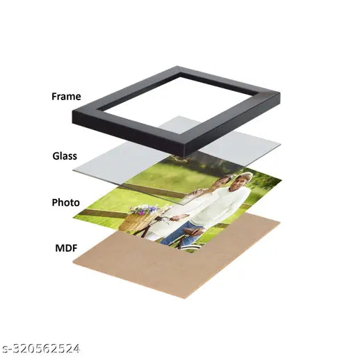 Ag Crafts Glass Wood Photo Frame Black 11 Photos Accomodated For Home And Office Decoration (4X6-6 5X7-4 8X10-1)