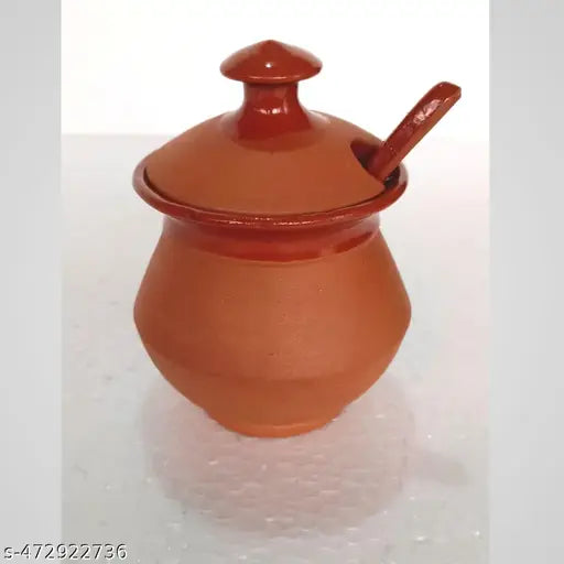 SimplyBuy Handmade Terracotta Clay Salt Pots - Eco-Friendly Traditional Pottery for Serving, Perfect for Kitchen & Dining.