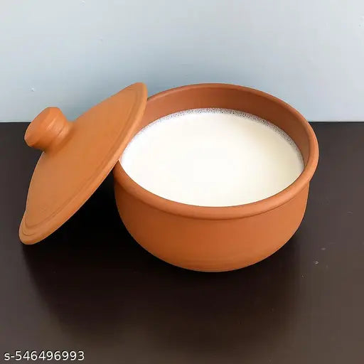 500 ml Clay Dahi Handi – Traditional Yogurt Maker Pot (Pack of 1)