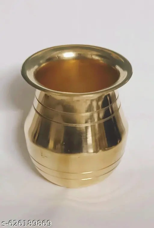 NSI Enterprises Presents Traditional Premium Quality Brass Kalash / Lota for Puja |Golden Kalash For Home Temple, Prayer Room, Diwali Décor, Gifts & more. GOLD