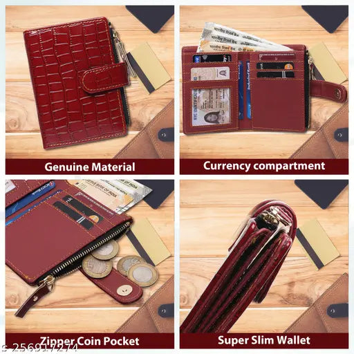 TnW Small Women's Wallet -PU Leather Multi Wallets | Credit Card Holder | Coin Purse Zipper -Small Secure Card Case/Gift