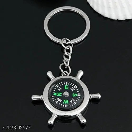 Stylish Men Silver Metal Bike Keychain (Pack-1)