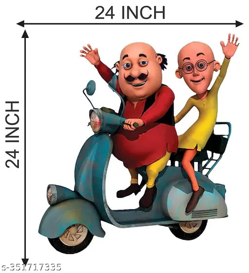 Motu & patlu cartoon wall sticker