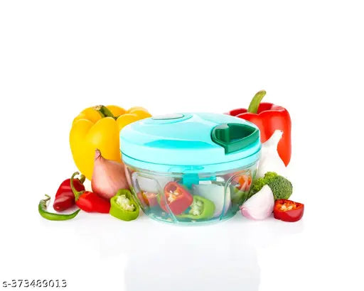 KAIVAL Manual Vegetable & Fruits Chopper Compact Plastic Chopper 450ml Dori Chopper With Stainless Steel, Vegetable Peeler, Cutter for Potato, Cucumber, Carrot, Slicer Fruit Peeler Grater, Y Shaped Peeler (Combo Pack)