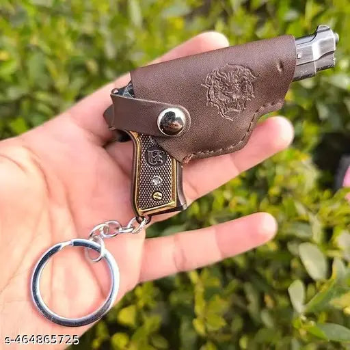 GKM Replica gun Toy metal keychain with cover (Pack of 1)