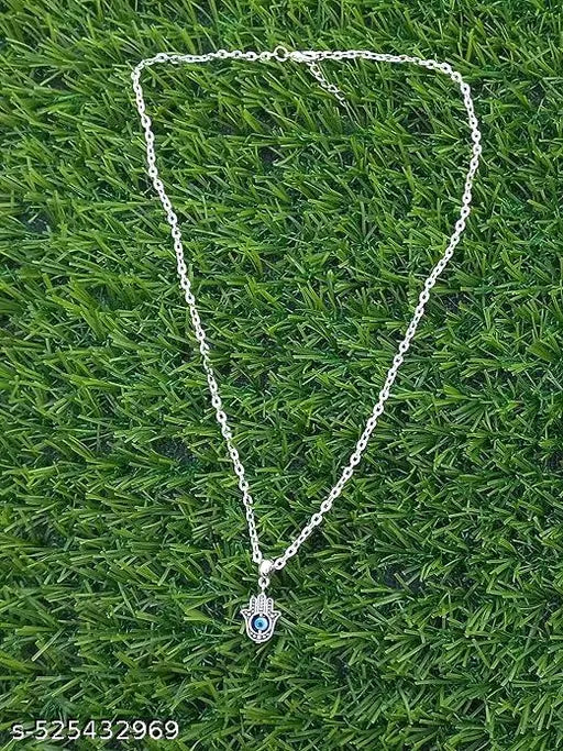 SHILPMART Hamsa Hand Evil Eye Choker Necklace Blue Turkish Glass Necklace Chain for Women Men Girls Evil Eye Choker Evil Eye Pendant Handmade Jewelry Protection Spiritual