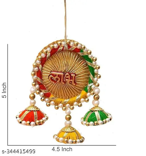 shubh labh door wall hanging toran diwali decoration item for home room main get  1 Shubh and 1 labh