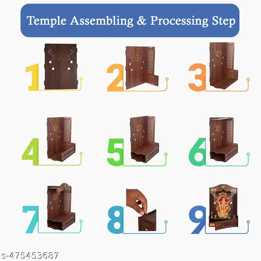 HOMETEMPLE #Temple for Home & Office Solid Wooden Temple for Puja Room with & HOME TEMPLE