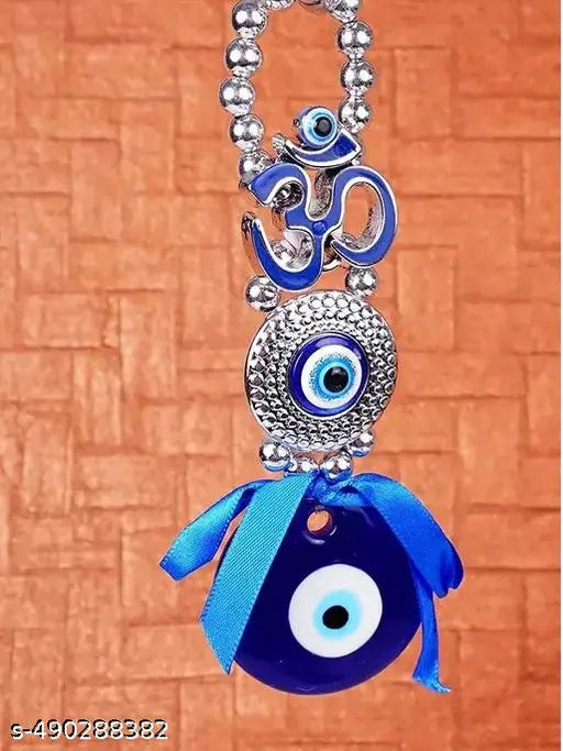 HH EXCLUSIVE Om Evil Eye car AND Wall Hanging For CAR Home And Office Protection From Negative Energy (Multi)