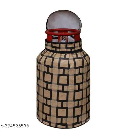 AADVAY & ADVIKA Dustproof & Waterproof LPG PVC Gas Cylinder Cover with Stylish & Designer Print Gas Cylinder Protector - (Multicolour) DEH 05