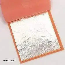 A.S.K VARK WALA | German Edible Finest Silver Leaves | Chandi Vark for Sweets (Pack of 10 Leaves)| Special For Diwali Festival Celebration | Festival Gift Hamper | Deepawali Gift Pack For Family, Friends, Corporate Office Gifts Combo