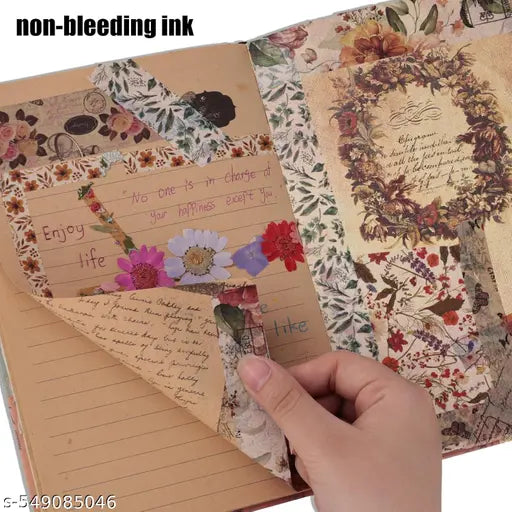 Vintage aesthetic journal Diary For Scrapbooking  192 Pages A5 Size | Journal Supplies | Scrapbooking | Junk Journal | Aesthetic Diary