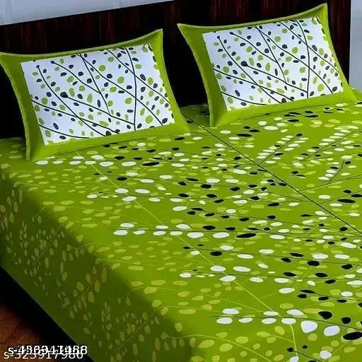 180 tc Cotton Printed Elegant Bedsheet With Pillow Cover