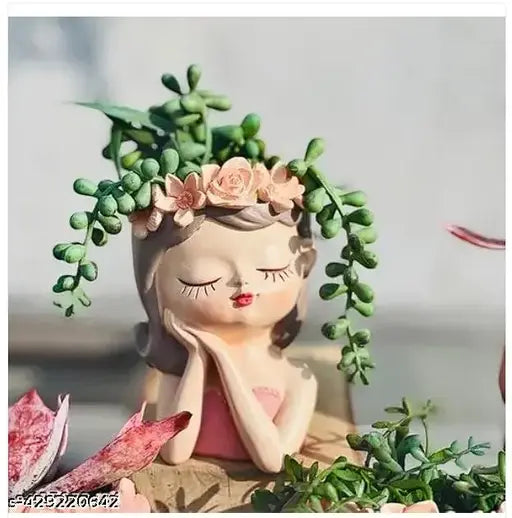 1. Fairy Chick Planter - Self-Draining Resin Succulent Pot - Noiseless Desktop Garden Ornament for Living Room Deco