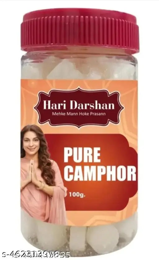 Hari Darshan Bhimseni Camphor 250g Kapoor, Kapur,Kappuram for Pooja, Havan, Meditation, Room Freshener