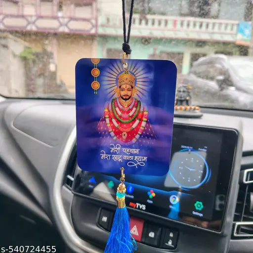 Khatu Shyam Ji Car Hanging Idol | Divine Rearview Mirror Accessory