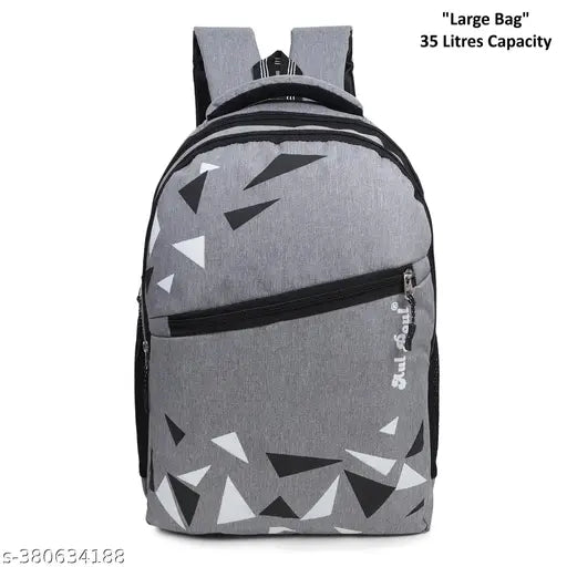 Large 35 L Casual Waterproof Laptop Bag/Backpack for Men Women Boys Girls/Office School College Teens & Students (grey)