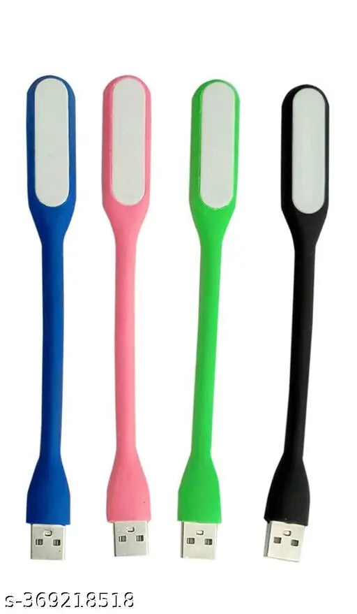 Overlays UneeQ Portable USB LED Light, Flexible LED Light for Laptop, Computer, Power Bank, Night Lamps Book Reading Lamp (Pack of 4)