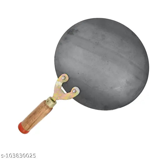 9 inch, Iron Tawa, Original Handmade Loha Iron Lokhand Roti/Chapati Tawa with Wooden Handle  (23cm)