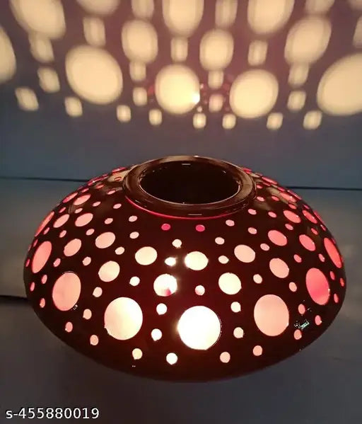 Decorative Electric Moroccan Style,Aroma' Oil Burner (Diffuser) for Home Fragrance with 10ml Aroma' Oil Red_
